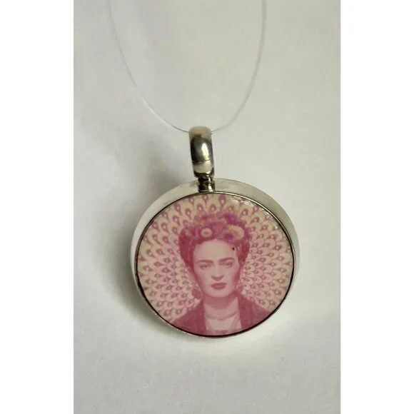 Sterling Silver Frida Kahlo Artisan Pendant - Picture 6 of 16